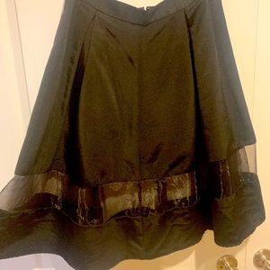 Black flared skirt